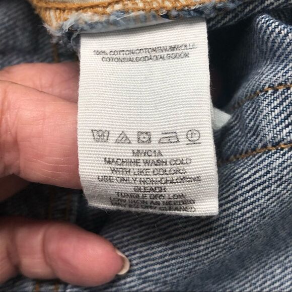 WE THE FREE - FREE PEOPLE DISTRESSED DENIM SKIRT - Picture 9 of 10